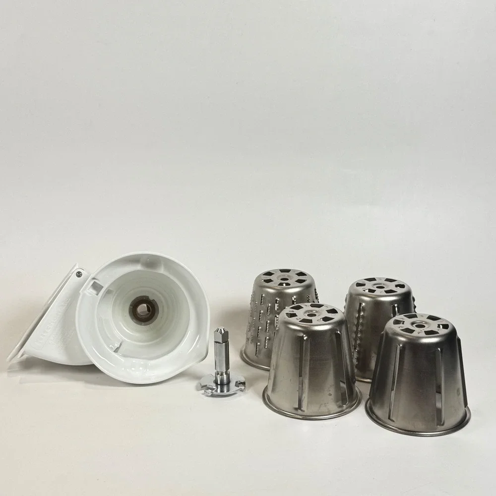 KitchenAid RVSA Slicer and Shredder Stand Mixer Attachment White 4 Cones Box